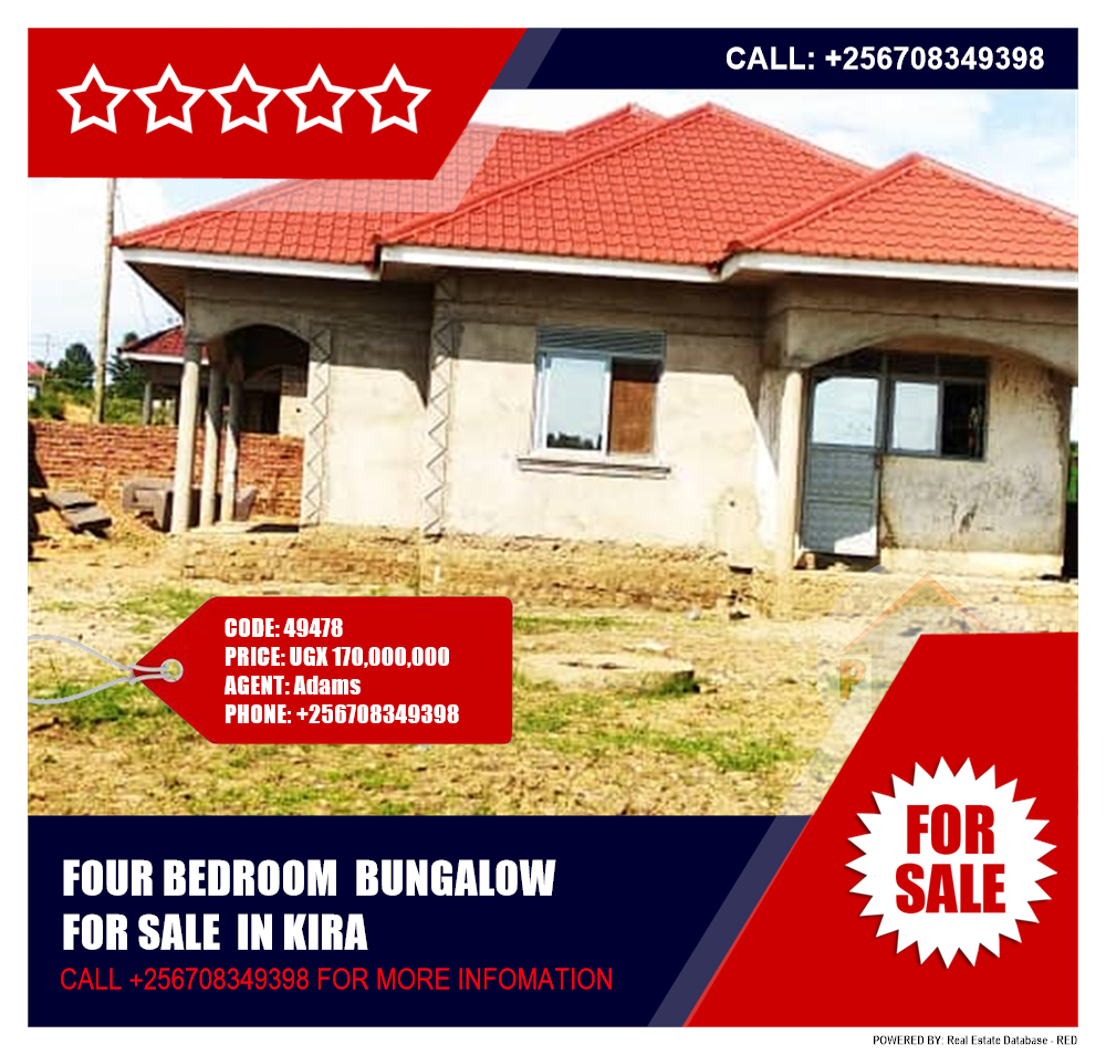4 bedroom Bungalow  for sale in Kira Wakiso Uganda, code: 49478