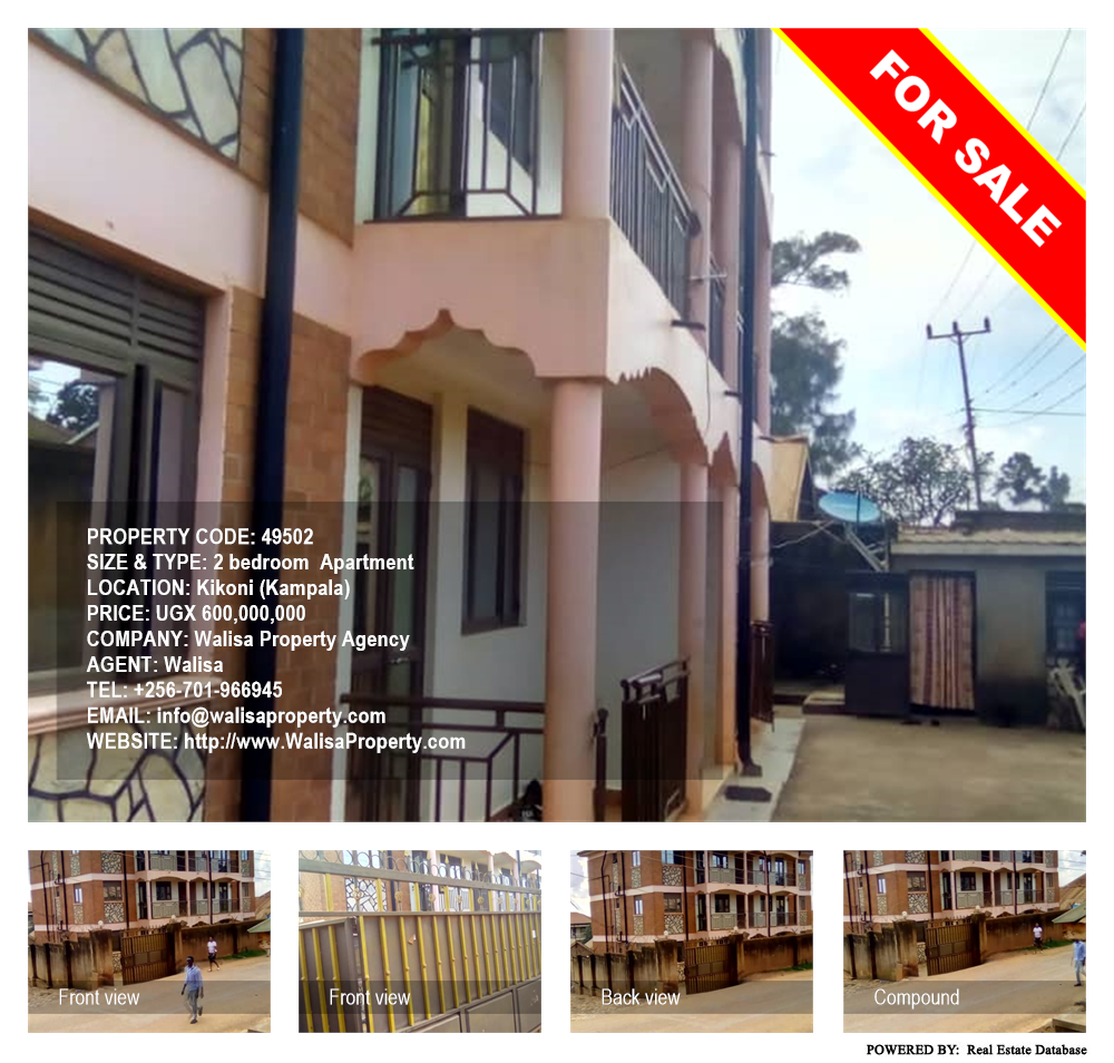 2 bedroom Apartment  for sale in Kikoni Kampala Uganda, code: 49502