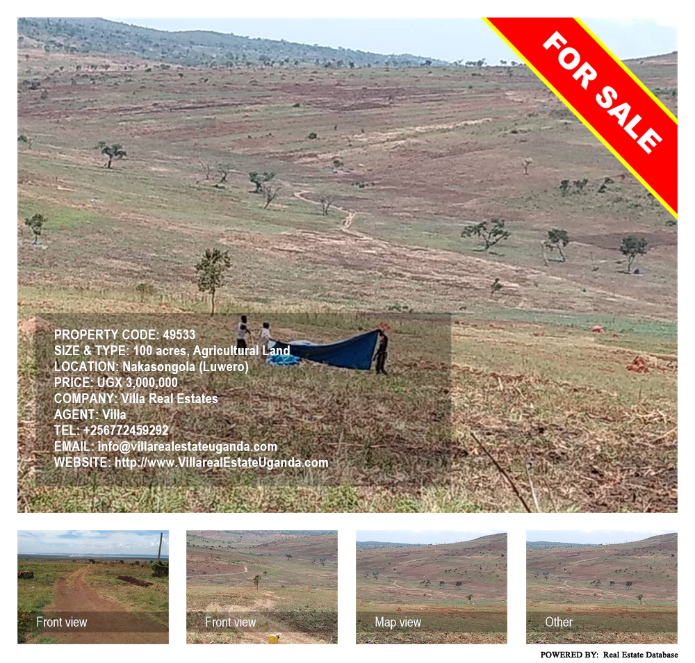 Agricultural Land  for sale in Nakasongola Luweero Uganda, code: 49533