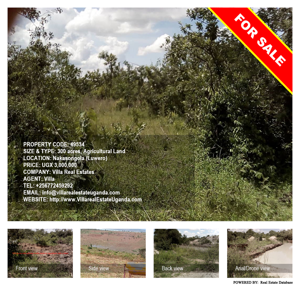 Agricultural Land  for sale in Nakasongola Luweero Uganda, code: 49534