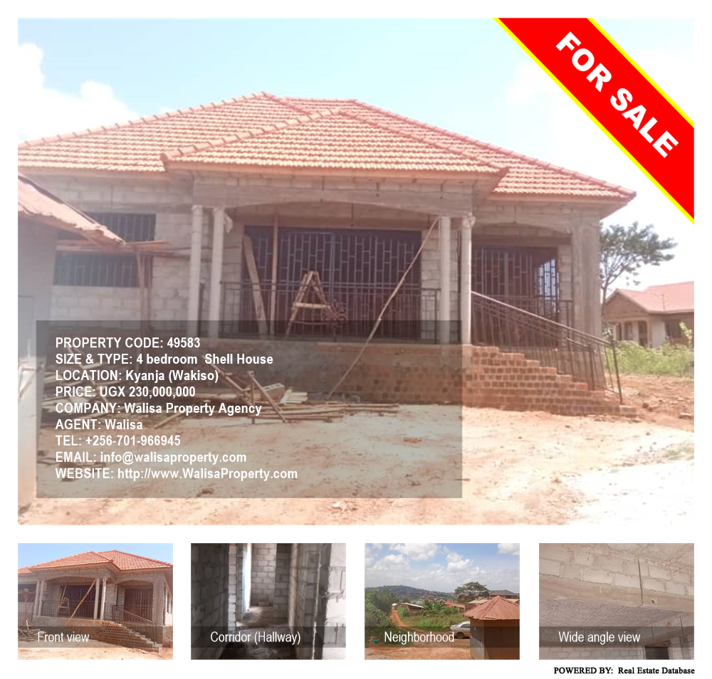 4 bedroom Shell House  for sale in Kyanja Wakiso Uganda, code: 49583