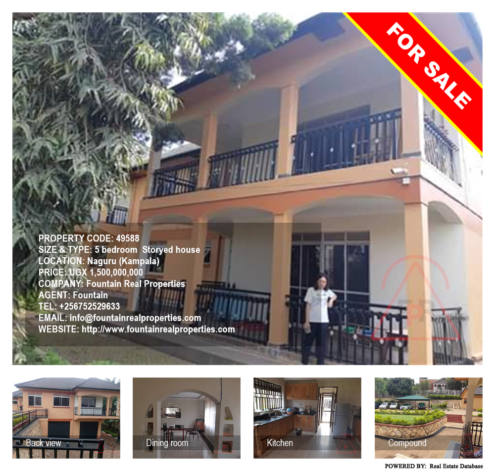 5 bedroom Storeyed house  for sale in Naguru Kampala Uganda, code: 49588