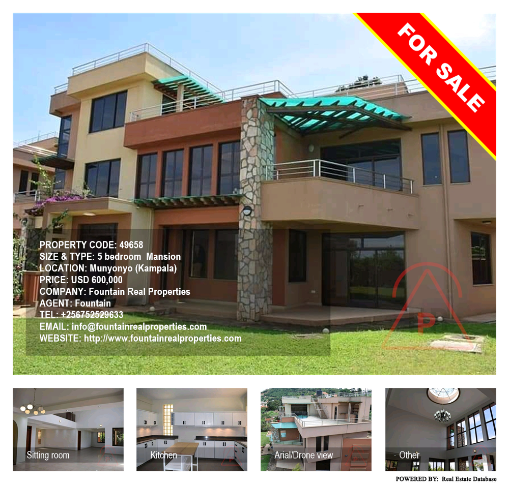 5 bedroom Mansion  for sale in Munyonyo Kampala Uganda, code: 49658