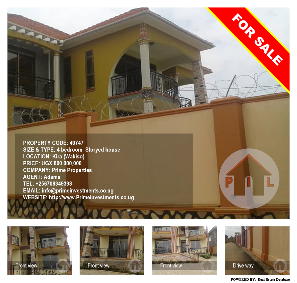 4 bedroom Storeyed house  for sale in Kira Wakiso Uganda, code: 49747