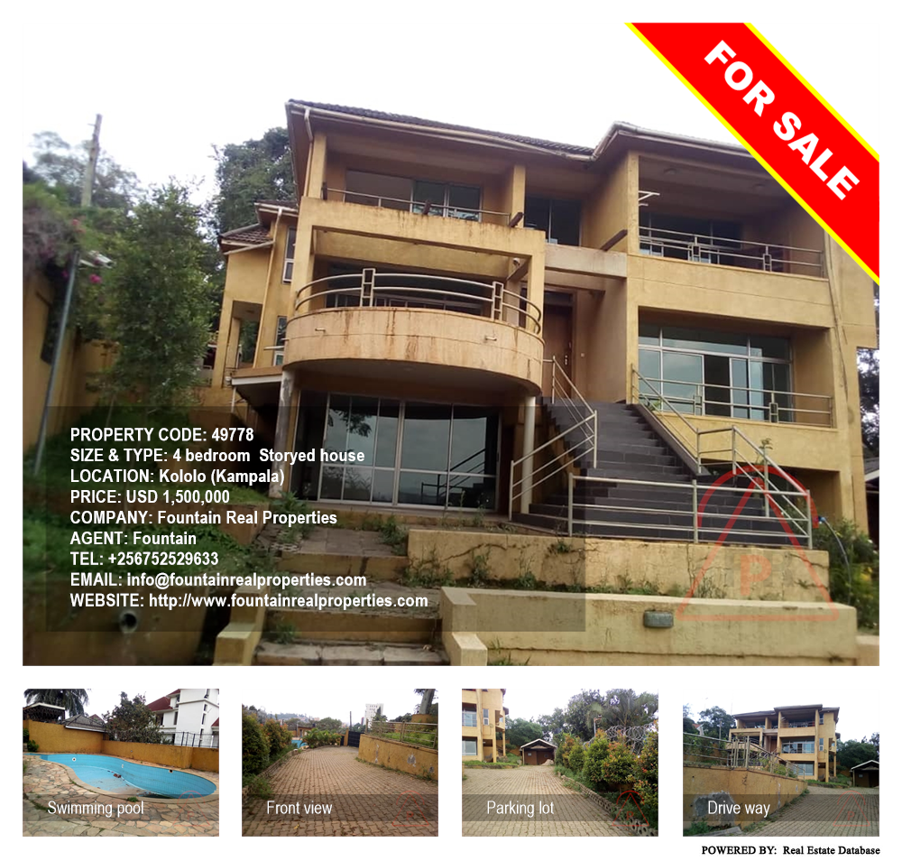4 bedroom Storeyed house  for sale in Kololo Kampala Uganda, code: 49778