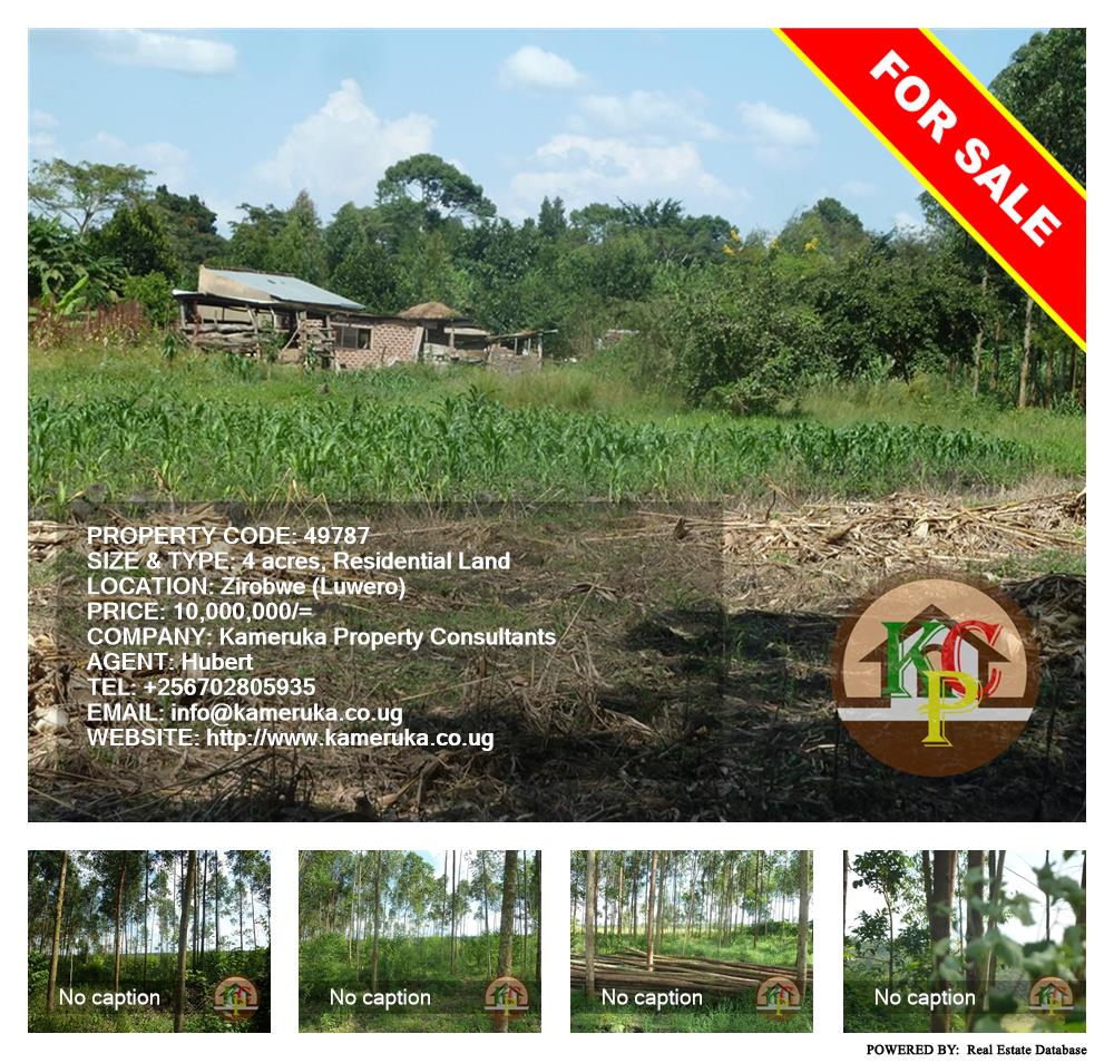 Residential Land  for sale in Ziloobwe Luweero Uganda, code: 49787