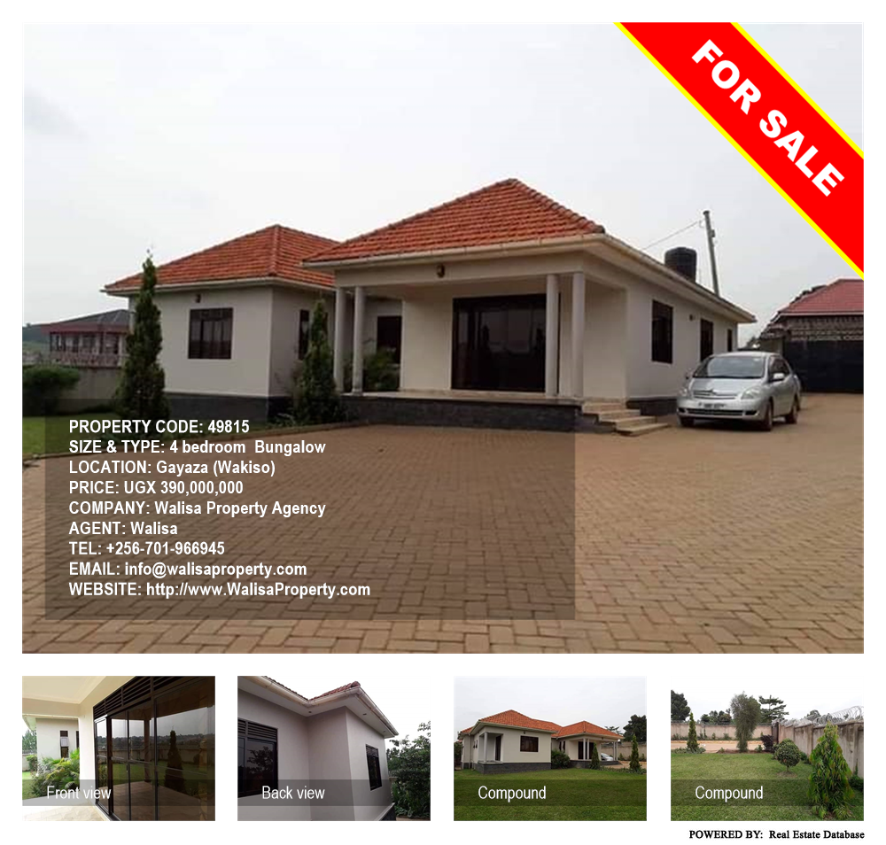 4 bedroom Bungalow  for sale in Gayaza Wakiso Uganda, code: 49815