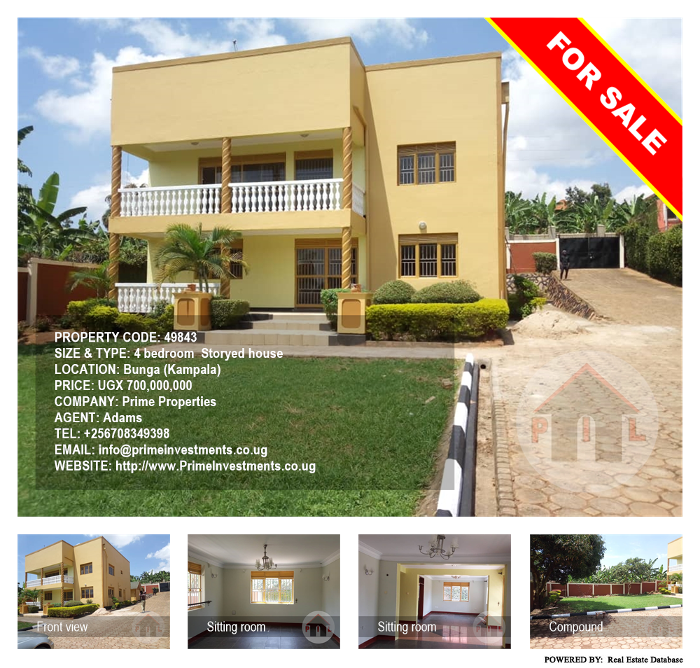 4 bedroom Storeyed house  for sale in Bbunga Kampala Uganda, code: 49843