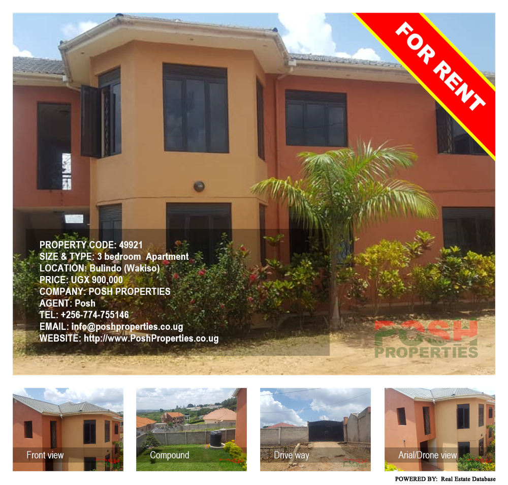 3 bedroom Apartment  for rent in Bulindo Wakiso Uganda, code: 49921