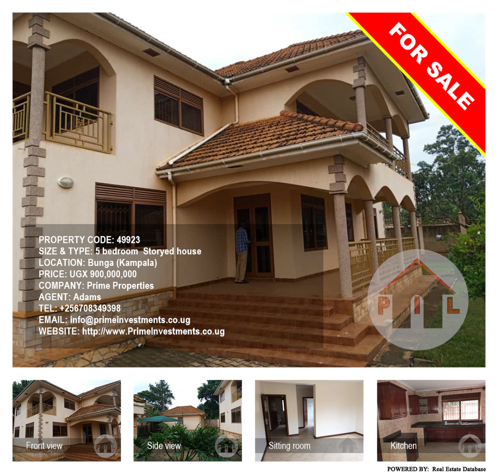 5 bedroom Storeyed house  for sale in Bbunga Kampala Uganda, code: 49923