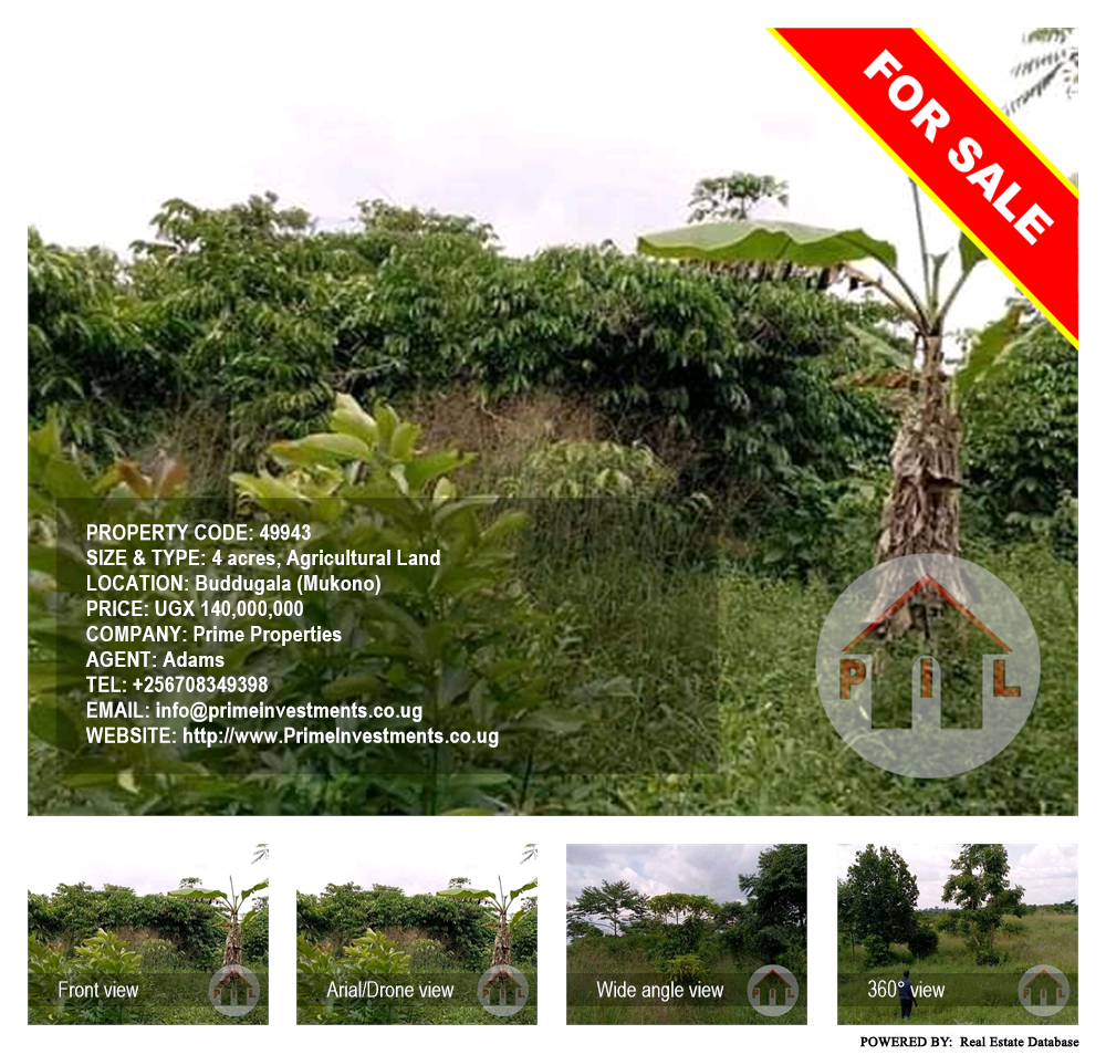 Agricultural Land  for sale in Buddugala Mukono Uganda, code: 49943