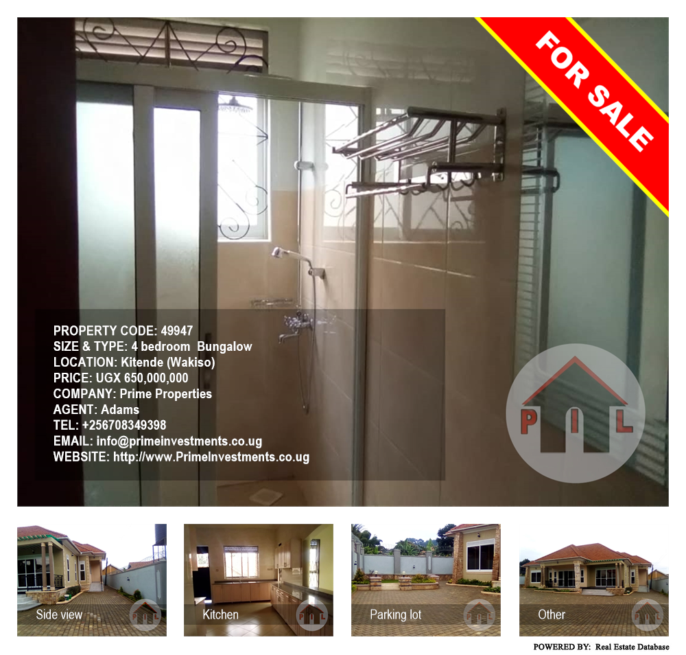 4 bedroom Bungalow  for sale in Kitende Wakiso Uganda, code: 49947
