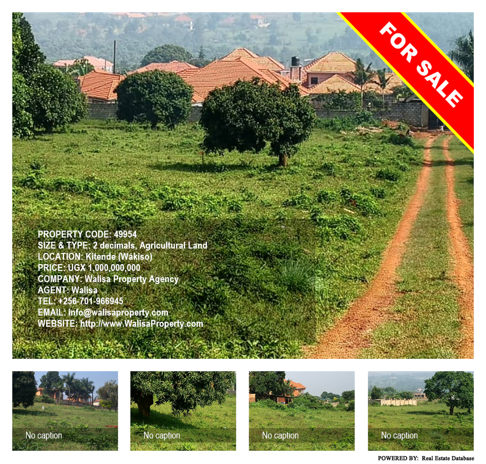 Agricultural Land  for sale in Kitende Wakiso Uganda, code: 49954