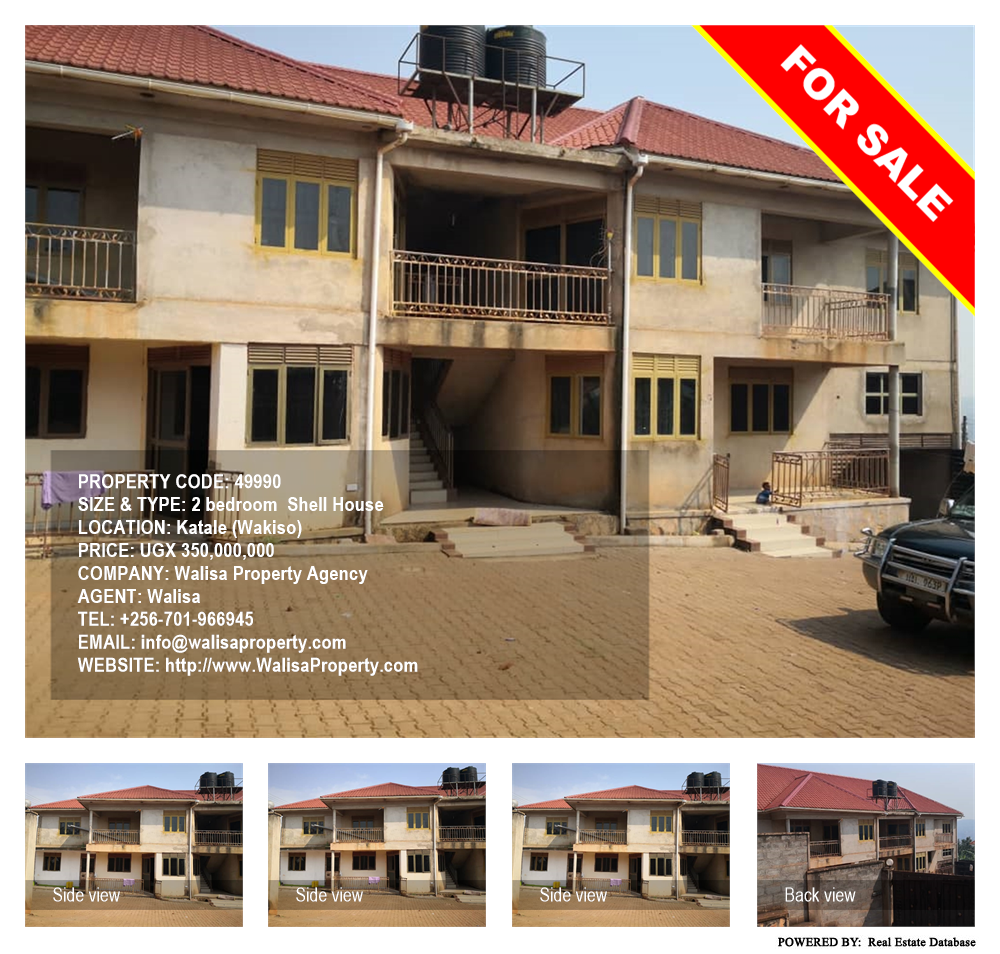 2 bedroom Shell House  for sale in Katale Wakiso Uganda, code: 49990