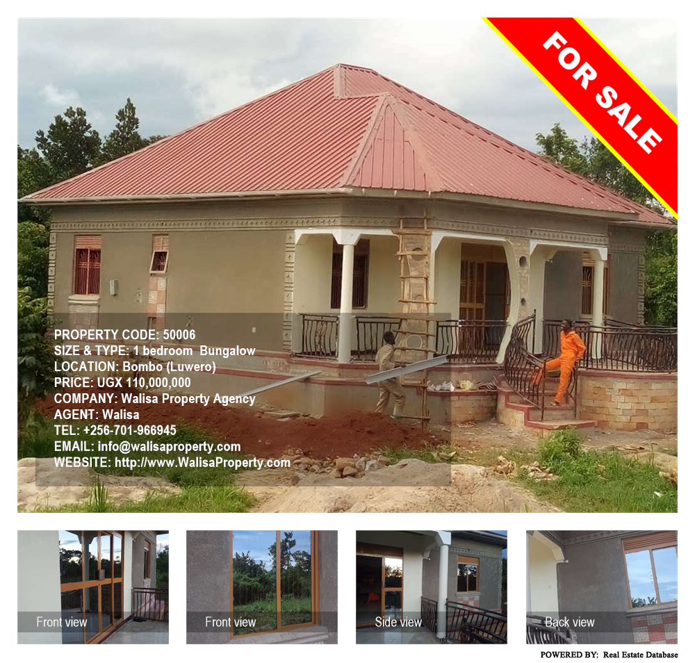 1 bedroom Bungalow  for sale in Bombo Luweero Uganda, code: 50006