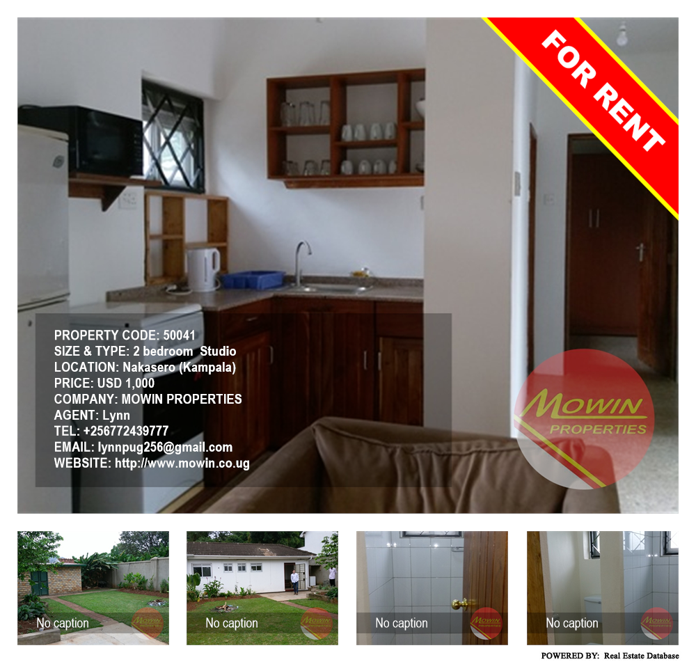 2 bedroom Studio  for rent in Nakasero Kampala Uganda, code: 50041
