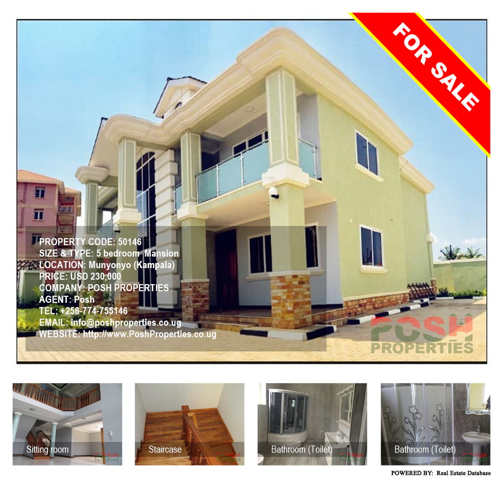 5 bedroom Mansion  for sale in Munyonyo Kampala Uganda, code: 50146
