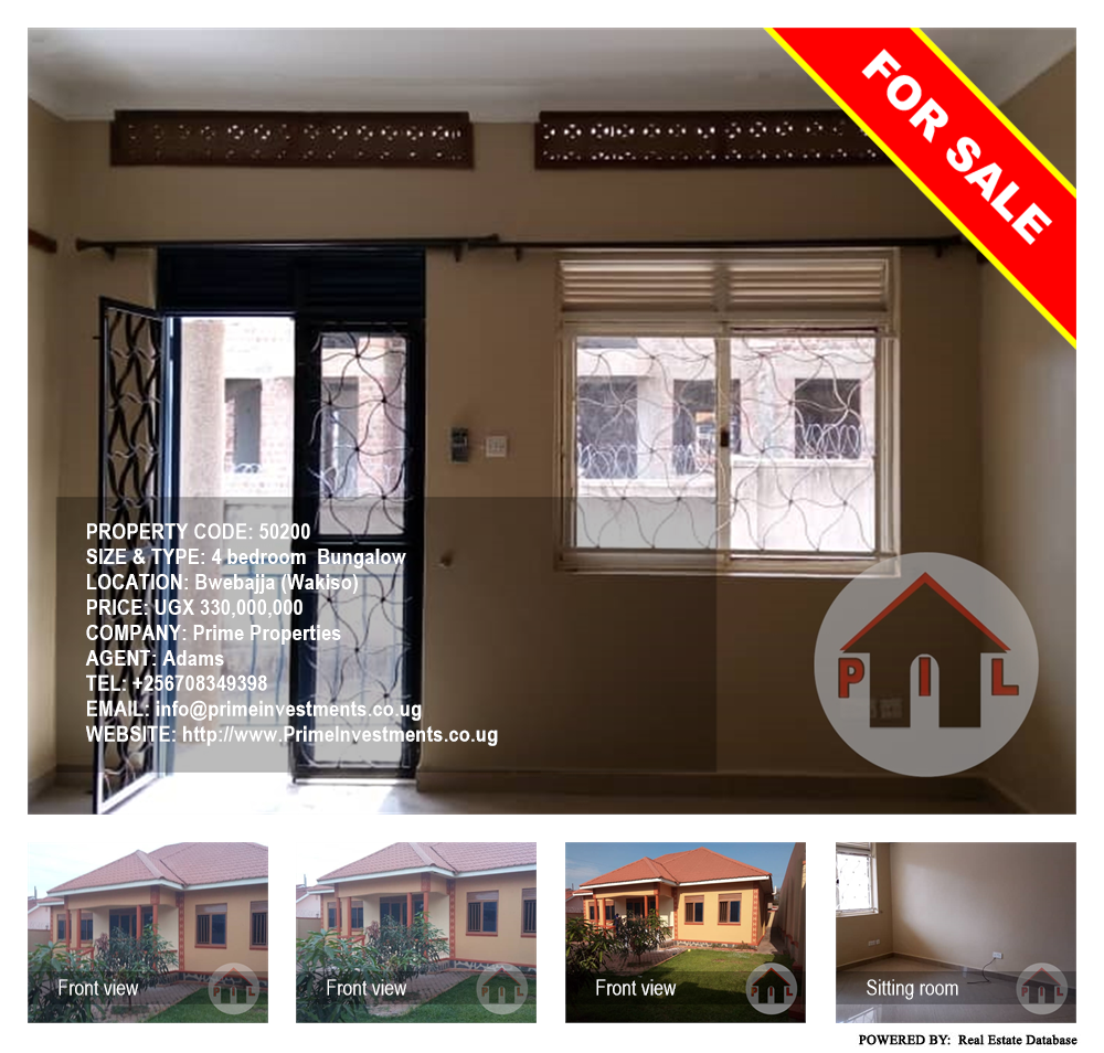 4 bedroom Bungalow  for sale in Bwebajja Wakiso Uganda, code: 50200