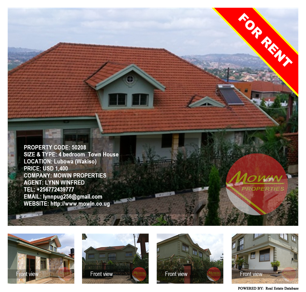 4 bedroom Town House  for rent in Lubowa Wakiso Uganda, code: 50208