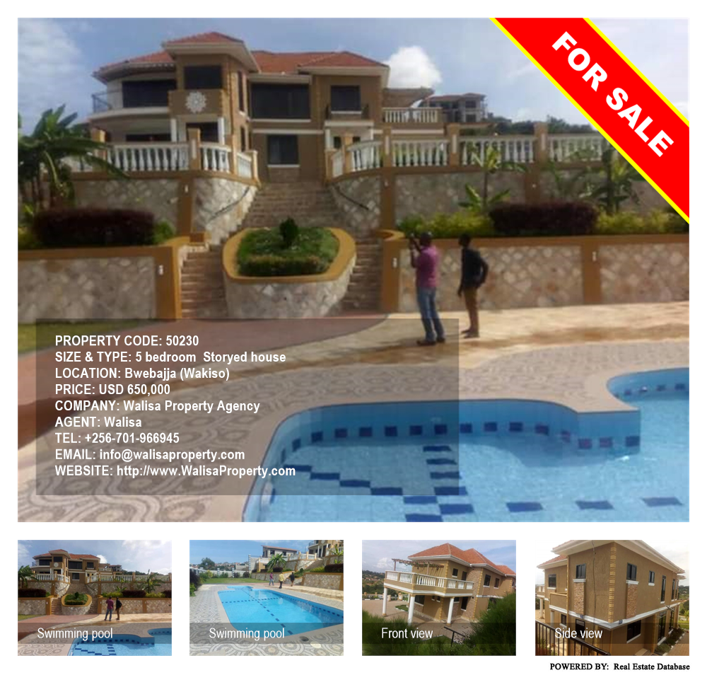 5 bedroom Storeyed house  for sale in Bwebajja Wakiso Uganda, code: 50230