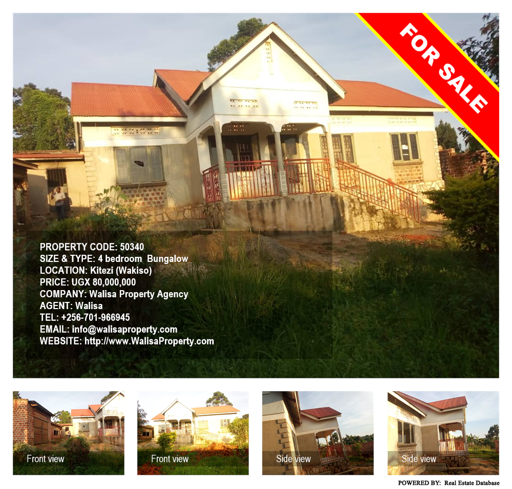 4 bedroom Bungalow  for sale in Kiteezi Wakiso Uganda, code: 50340