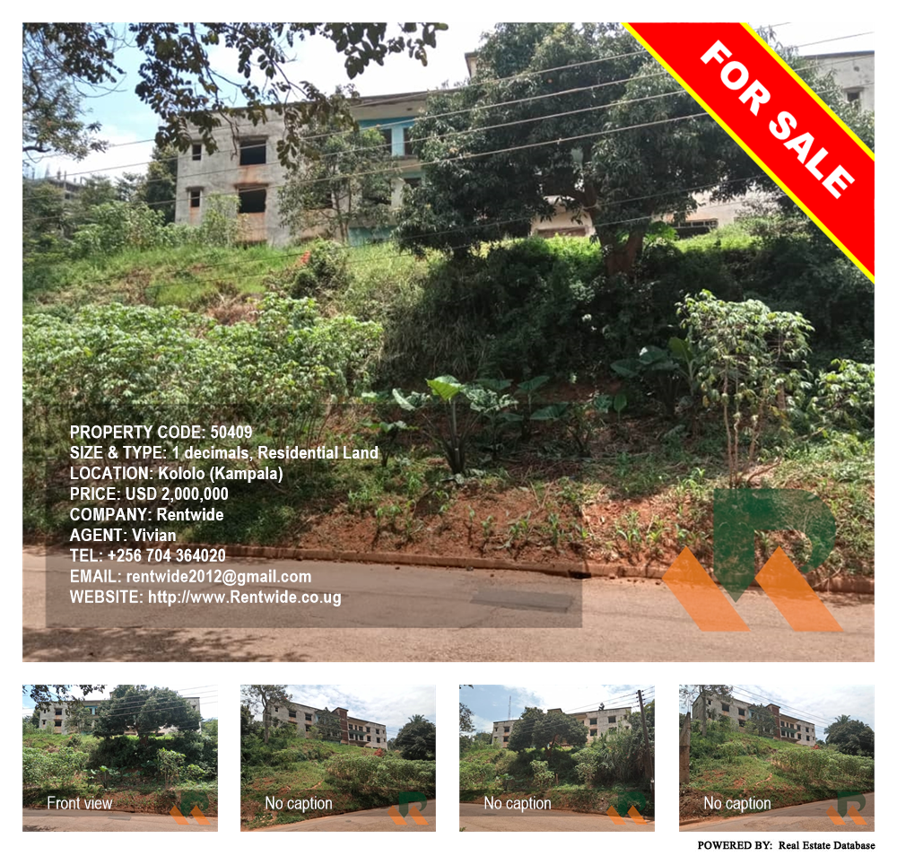 Residential Land  for sale in Kololo Kampala Uganda, code: 50409