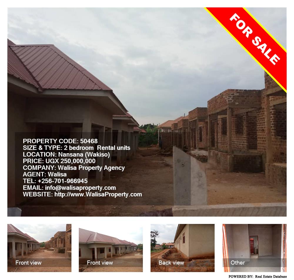 2 bedroom Rental units  for sale in Nansana Wakiso Uganda, code: 50468