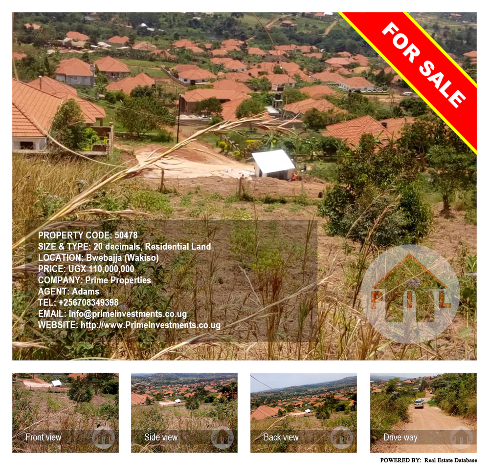 Residential Land  for sale in Bwebajja Wakiso Uganda, code: 50478