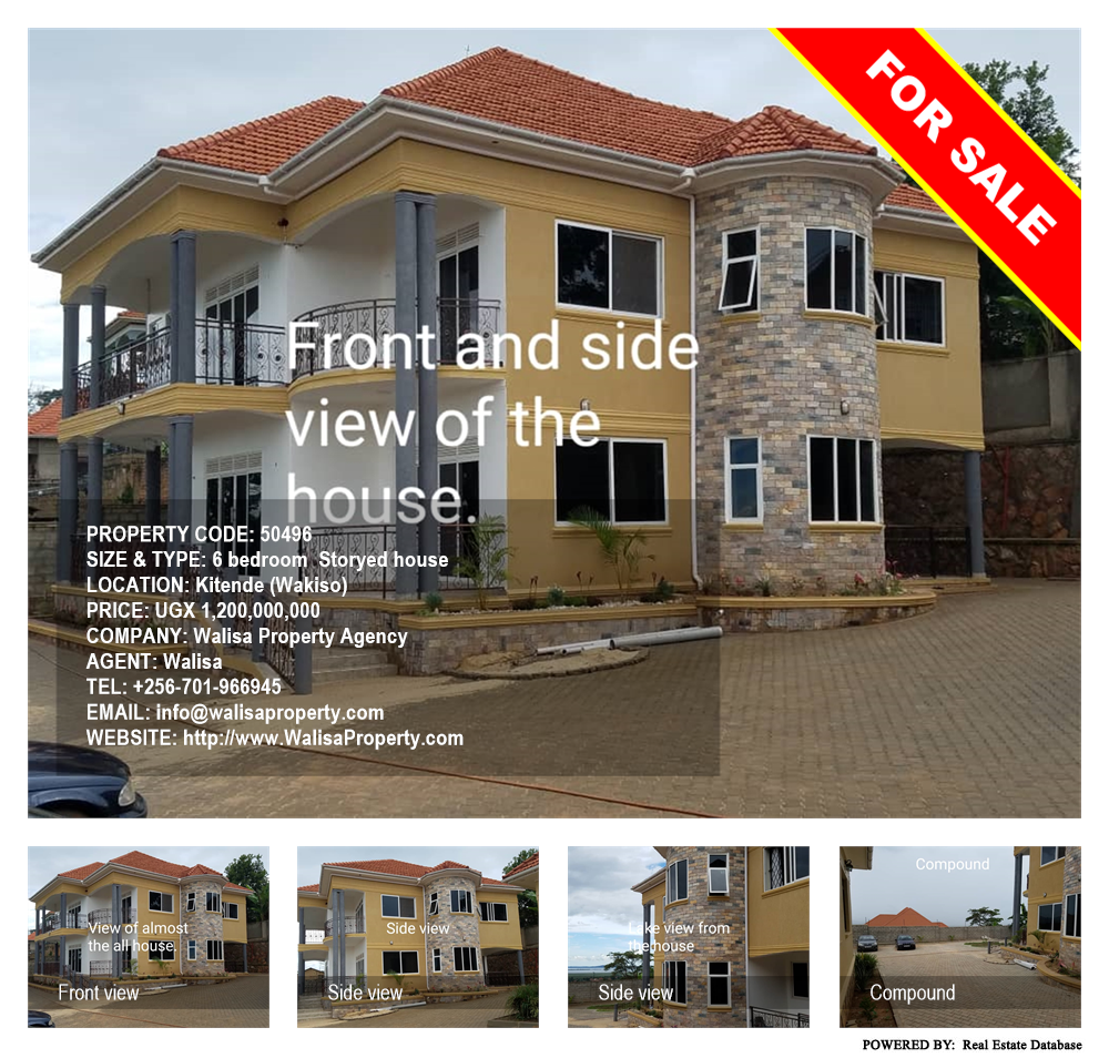 6 bedroom Storeyed house  for sale in Kitende Wakiso Uganda, code: 50496