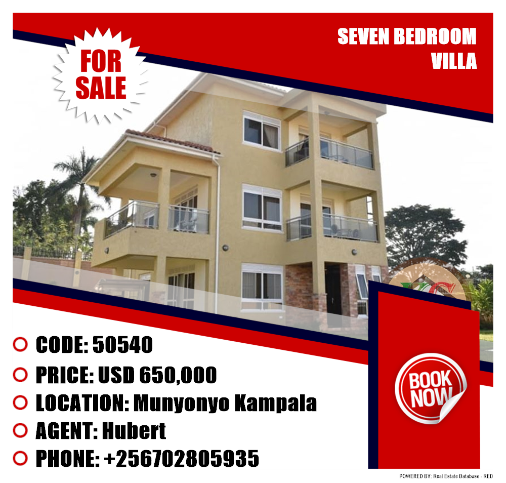 7 bedroom Villa  for sale in Munyonyo Kampala Uganda, code: 50540
