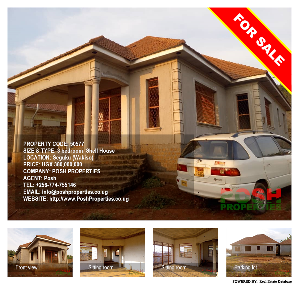 3 bedroom Shell House  for sale in Seguku Wakiso Uganda, code: 50577