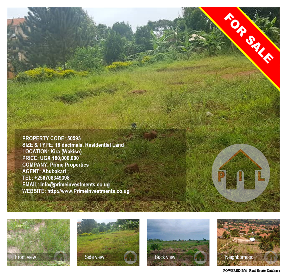 Residential Land  for sale in Kira Wakiso Uganda, code: 50593
