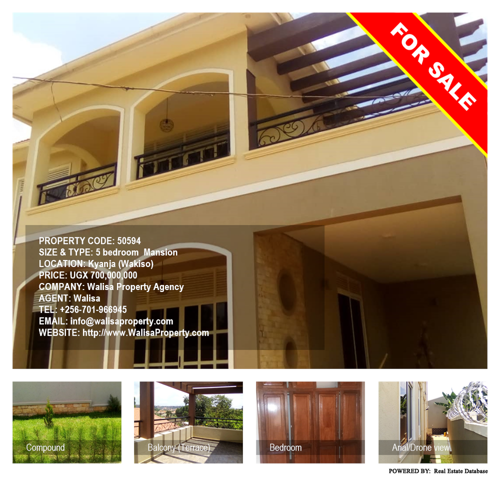 5 bedroom Mansion  for sale in Kyanja Wakiso Uganda, code: 50594