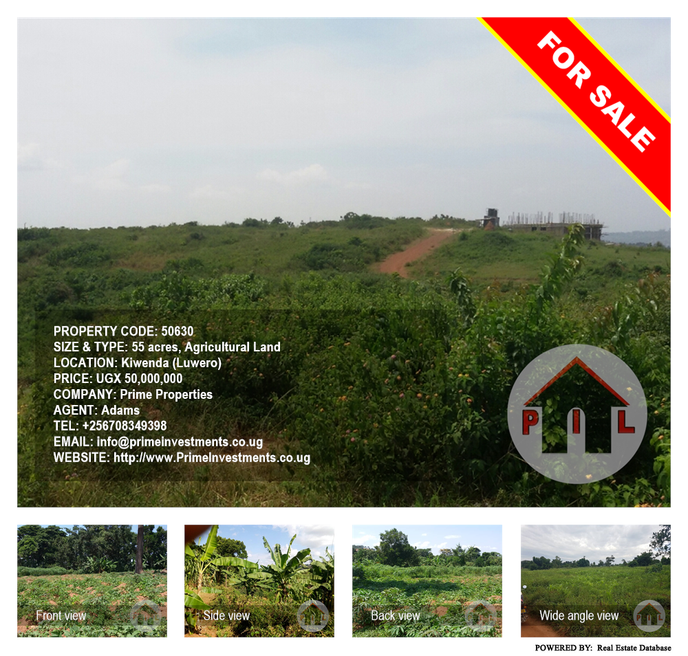 Agricultural Land  for sale in Kiwenda Luweero Uganda, code: 50630
