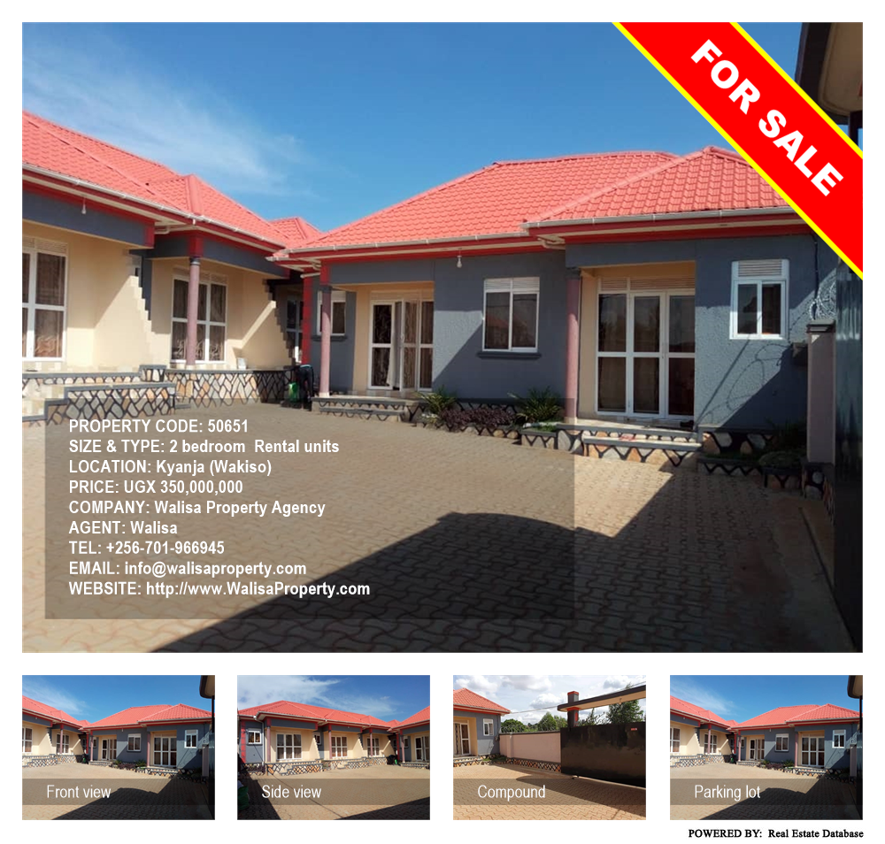 2 bedroom Rental units  for sale in Kyanja Wakiso Uganda, code: 50651