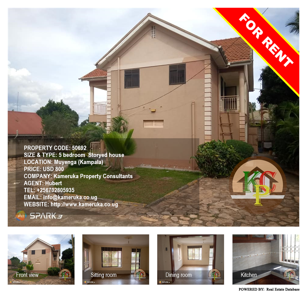5 bedroom Storeyed house  for rent in Muyenga Kampala Uganda, code: 50692