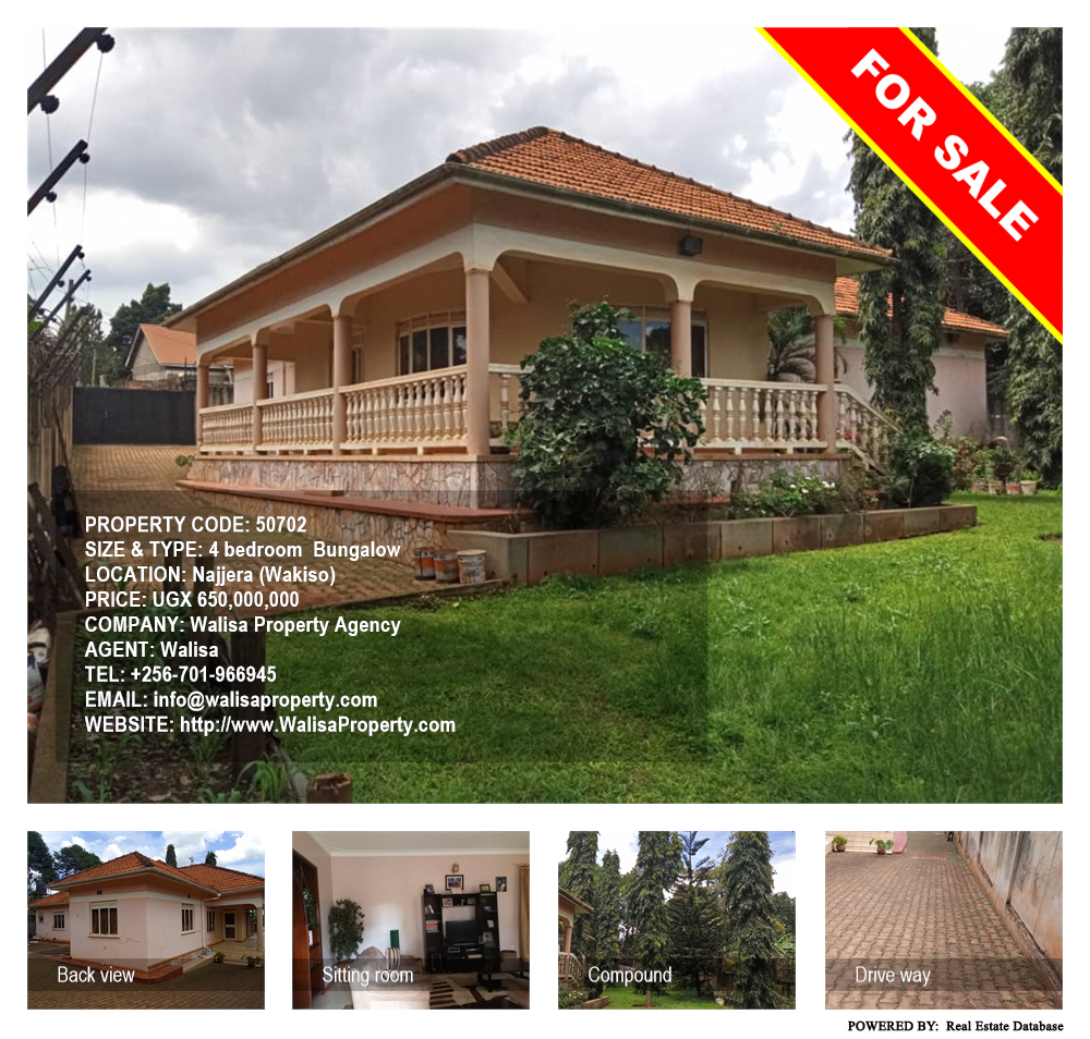 4 bedroom Bungalow  for sale in Najjera Wakiso Uganda, code: 50702