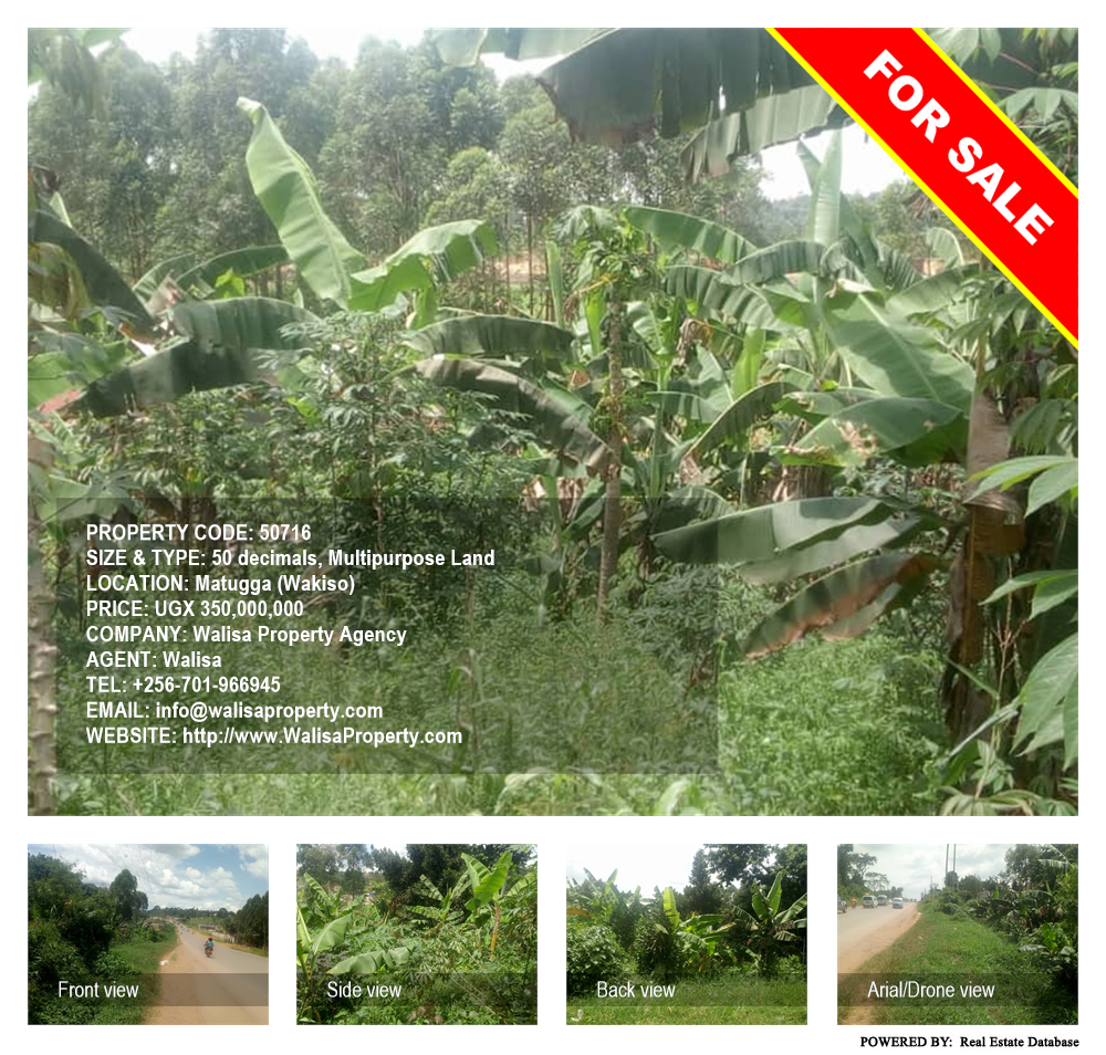 Multipurpose Land  for sale in Matugga Wakiso Uganda, code: 50716