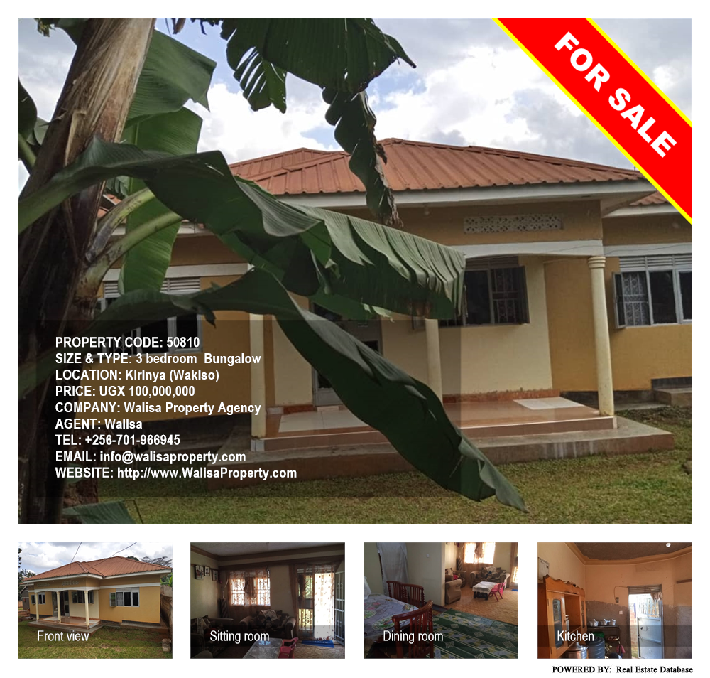 3 bedroom Bungalow  for sale in Kirinya Wakiso Uganda, code: 50810