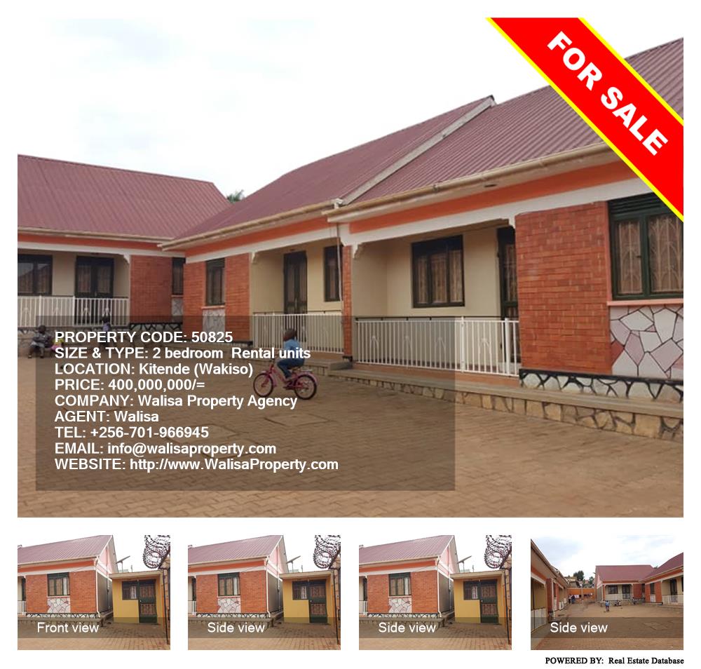 2 bedroom Rental units  for sale in Kitende Wakiso Uganda, code: 50825