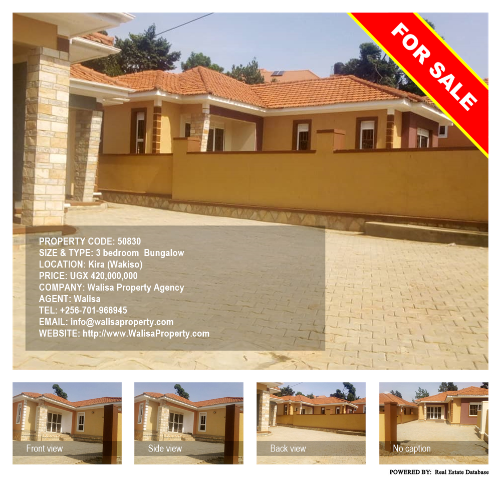 3 bedroom Bungalow  for sale in Kira Wakiso Uganda, code: 50830