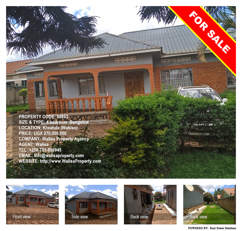 4 bedroom Bungalow  for sale in Kiwaatule Wakiso Uganda, code: 50853