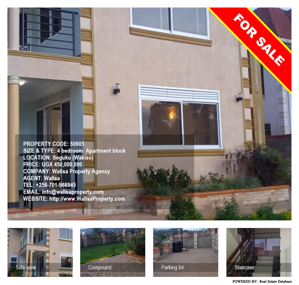 4 bedroom Apartment block  for sale in Seguku Wakiso Uganda, code: 50905