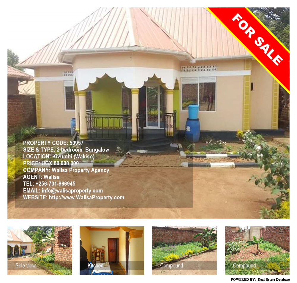 2 bedroom Bungalow  for sale in Kivumbi Wakiso Uganda, code: 50957