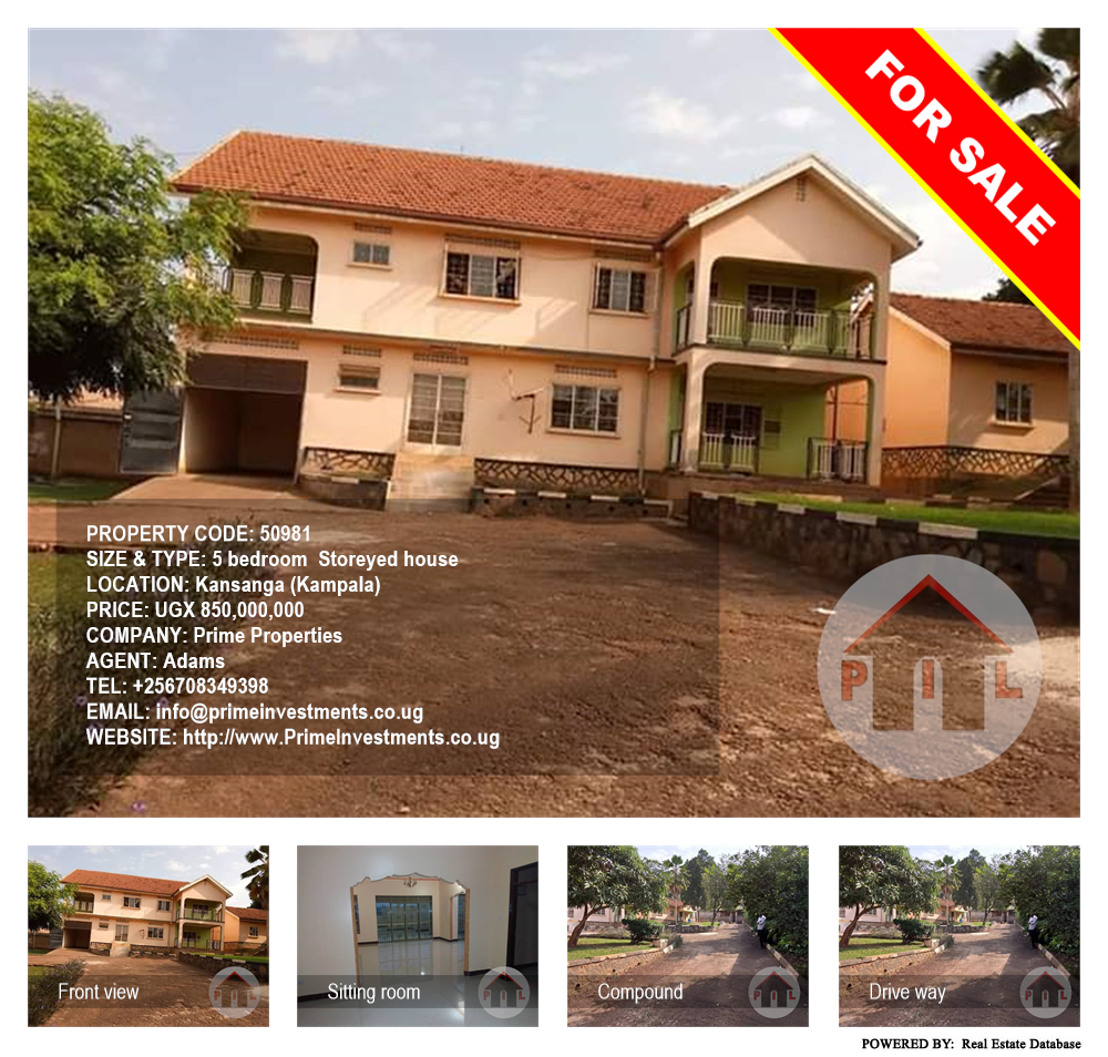 5 bedroom Storeyed house  for sale in Kansanga Kampala Uganda, code: 50981