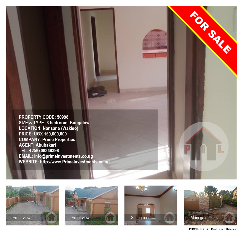 3 bedroom Bungalow  for sale in Nansana Wakiso Uganda, code: 50998