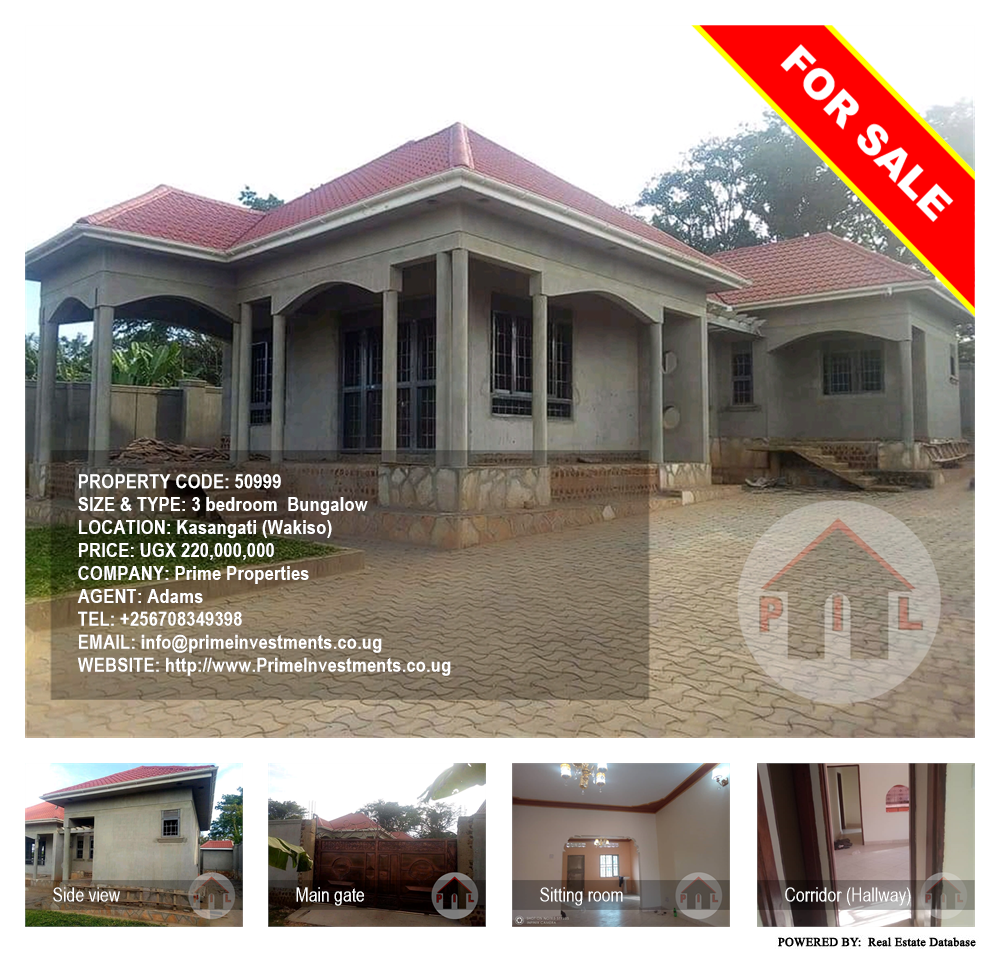 3 bedroom Bungalow  for sale in Kasangati Wakiso Uganda, code: 50999