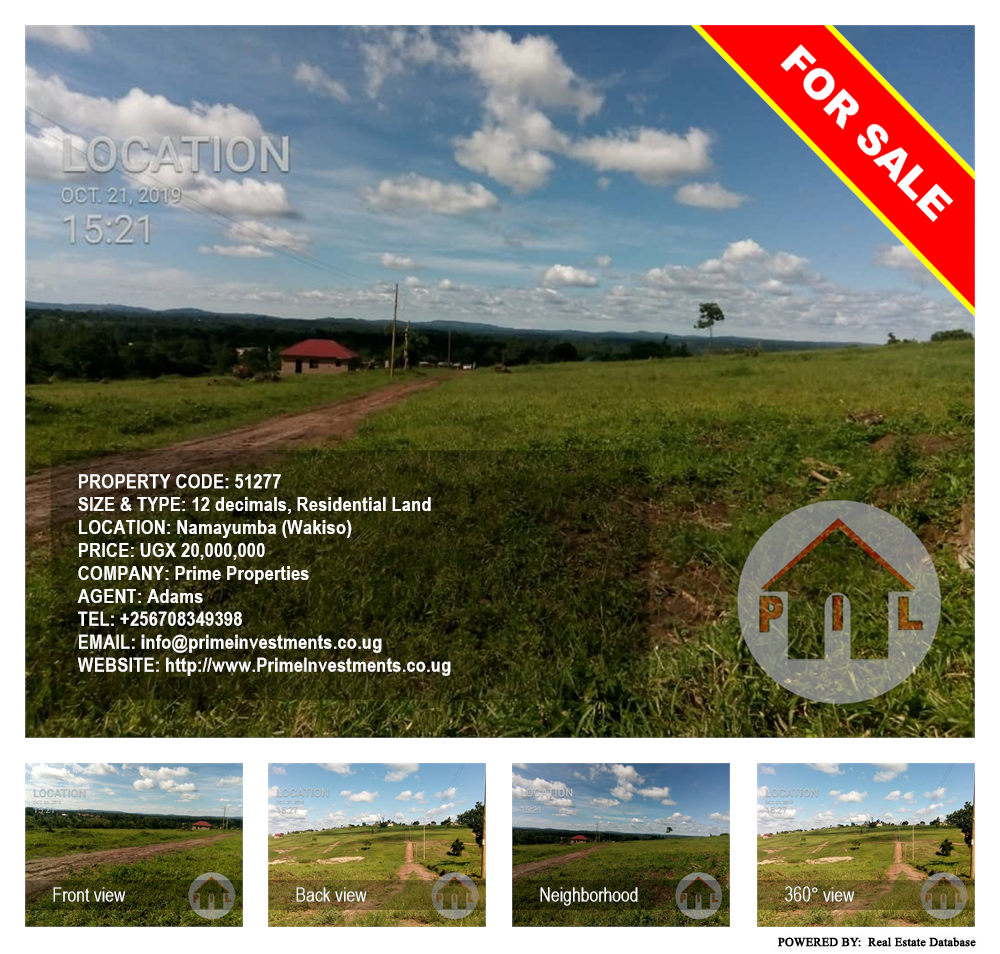 Residential Land  for sale in Namayumba Wakiso Uganda, code: 51277