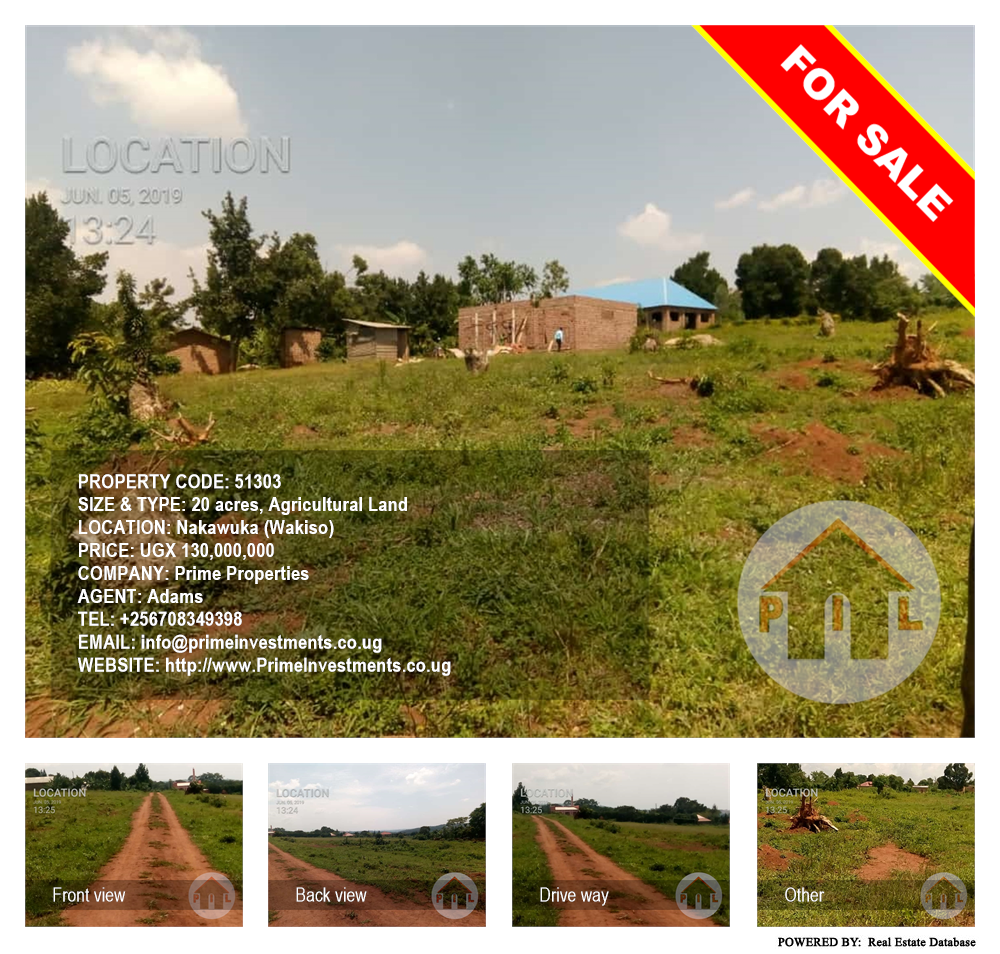 Agricultural Land  for sale in Nakawuka Wakiso Uganda, code: 51303