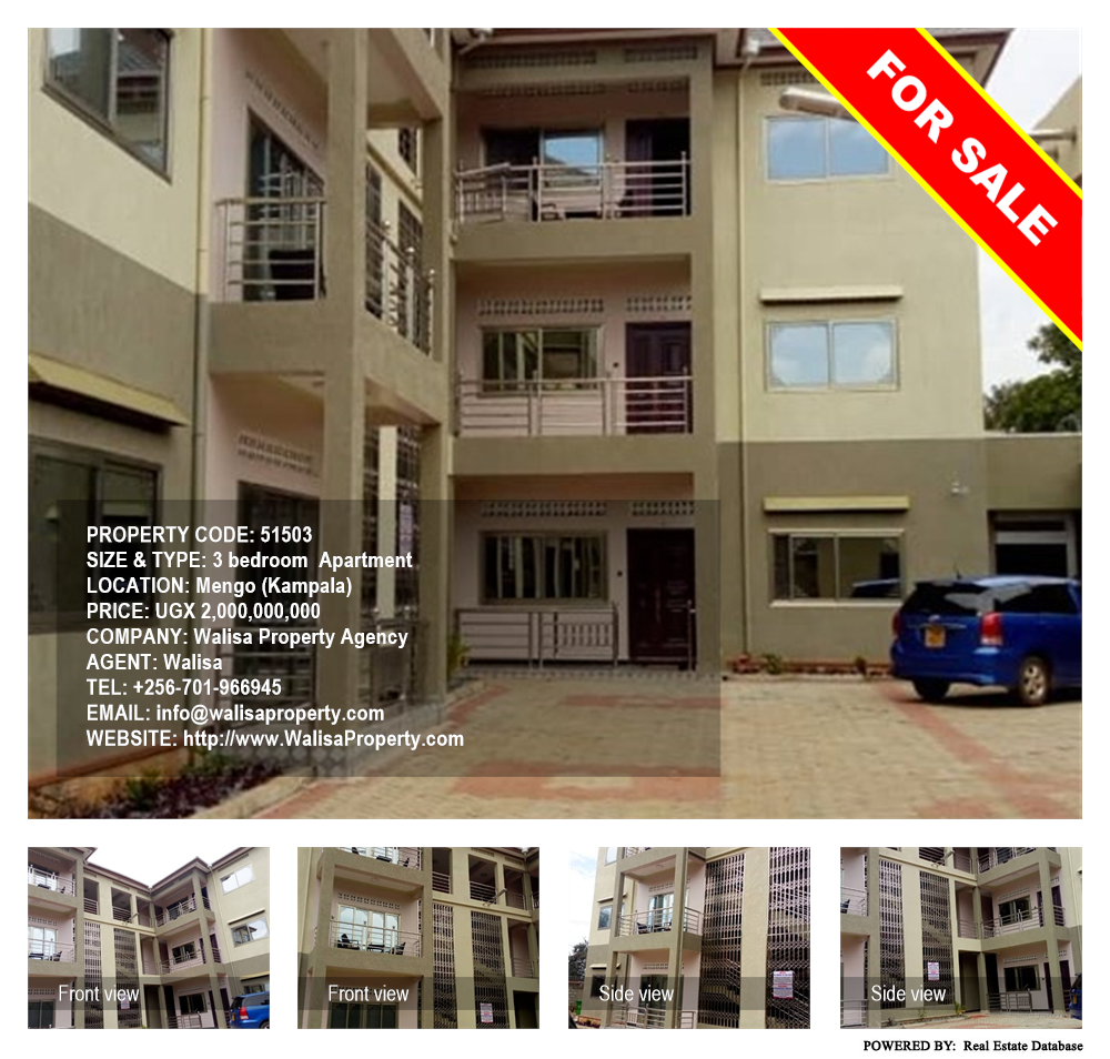 3 bedroom Apartment  for sale in Mengo Kampala Uganda, code: 51503